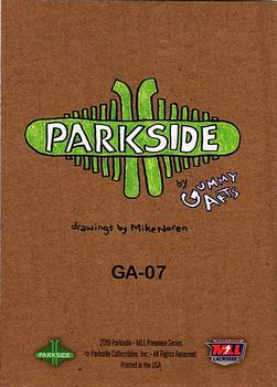 2019 Parkside Major League Lacrosse - Gummy Arts #GA-07 Mikie Schlosser Back